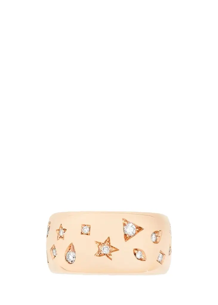 Pomellato Iconica Maxi 18K Rose Gold Multi-Diamond Ring