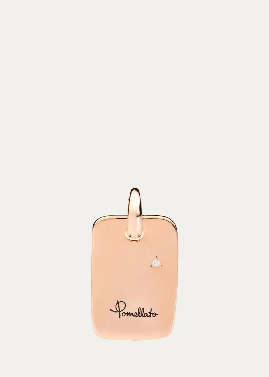 Pomellato Sabbia 18K Rose Gold Multi Diamond Dogtag Charm | Thumbnail 2 Pomellato Sabbia 18K Rose Gold Multi Diamond Dogtag Charm | Thumbnail 2
