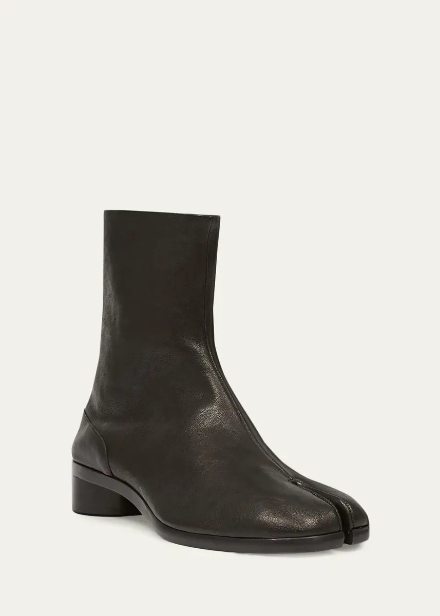 Maison Margiela Men's Tabi Split-Toe Leather Ankle Boots | Thumbnail 2