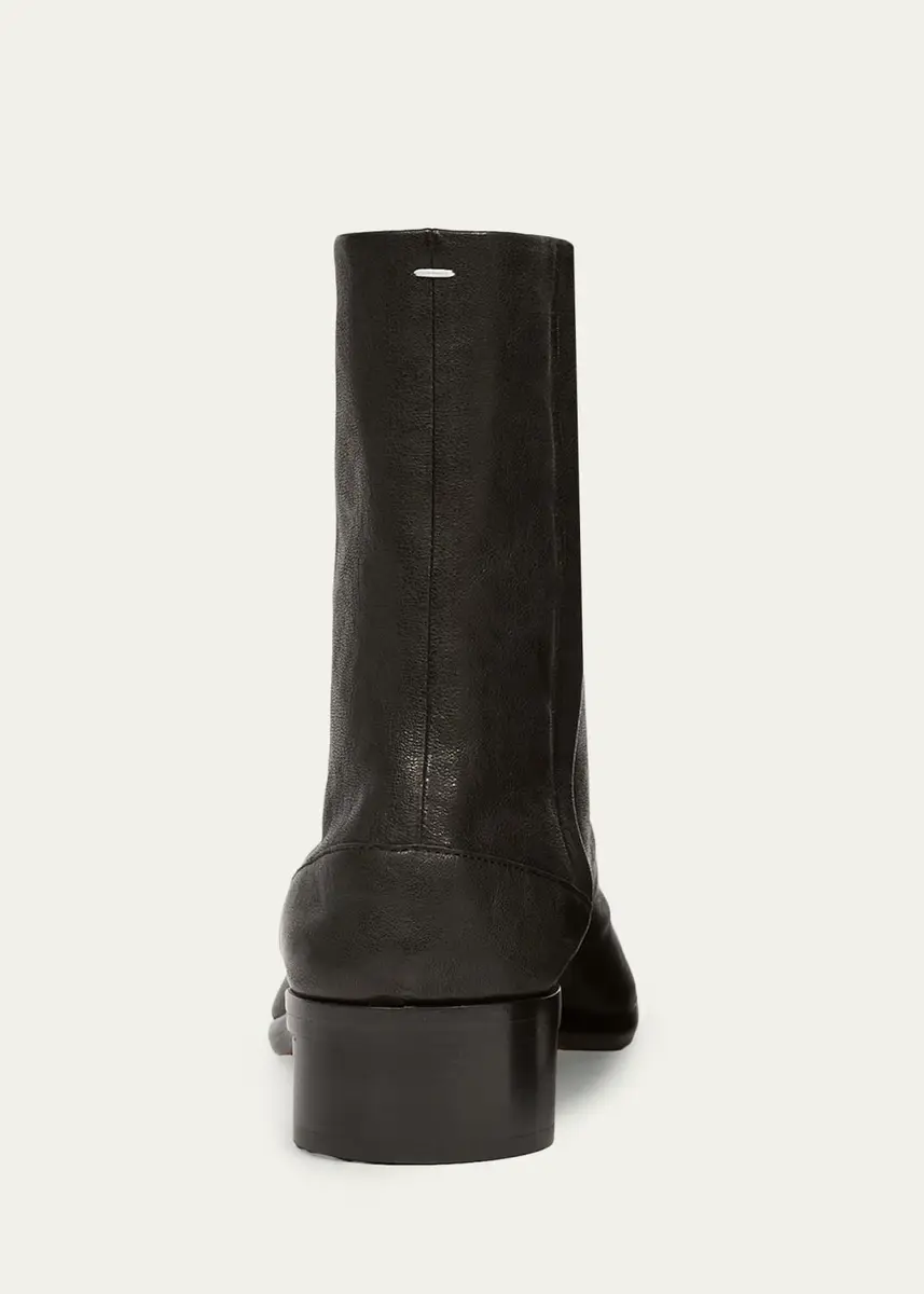 Maison Margiela Men's Tabi Split-Toe Leather Ankle Boots | Thumbnail 3