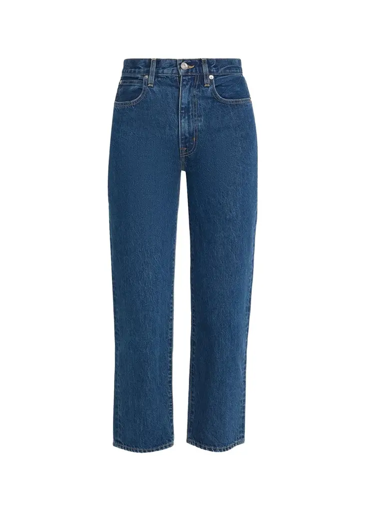 London Cropped Straight-Leg Jeans