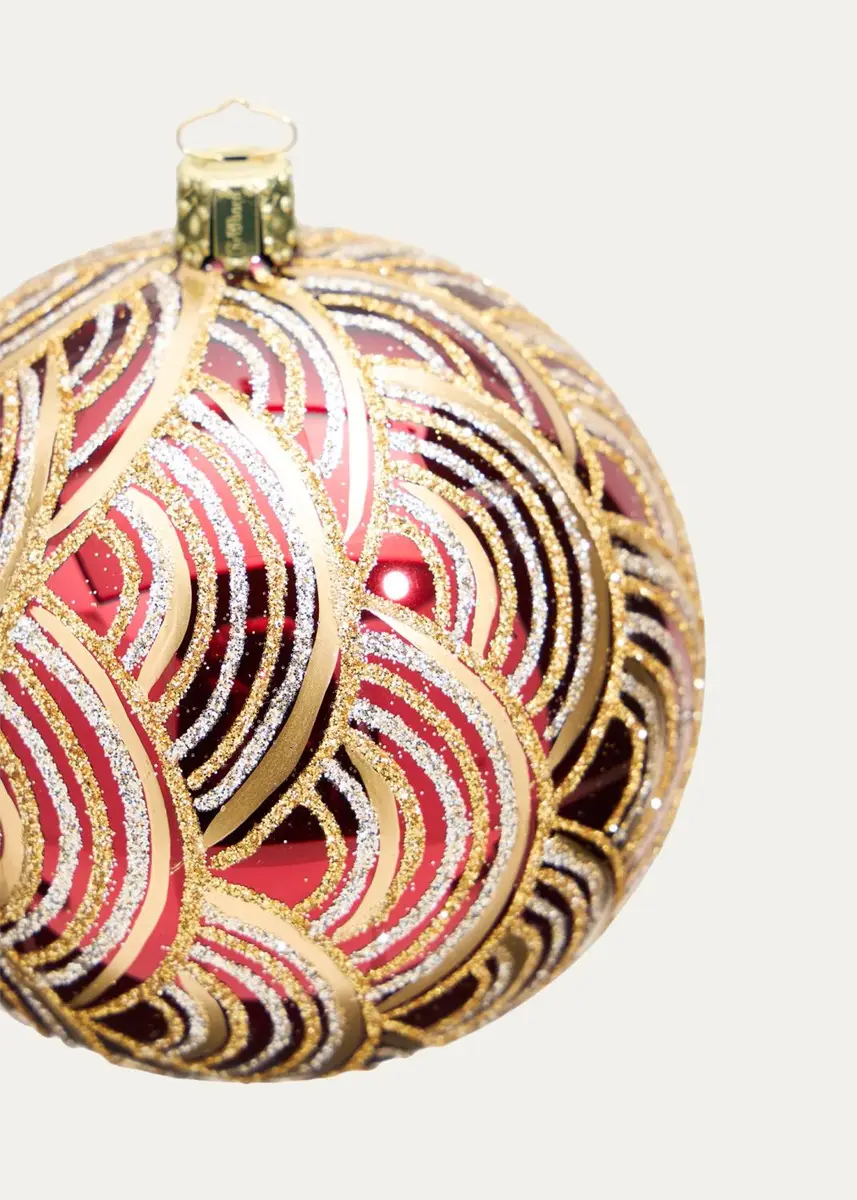 Bergdorf Goodman Art Deco Glitter Ball Ornament | Thumbnail 2