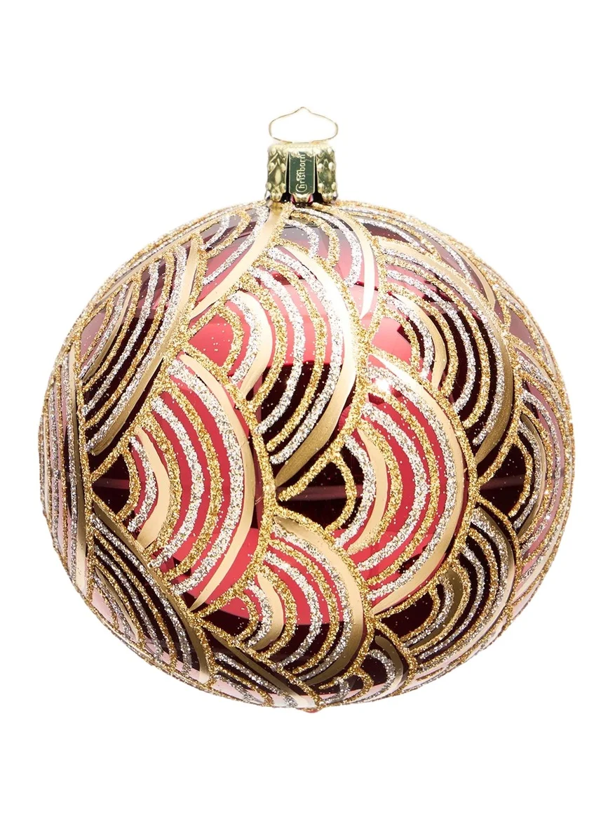 Bergdorf Goodman Art Deco Glitter Ball Ornament