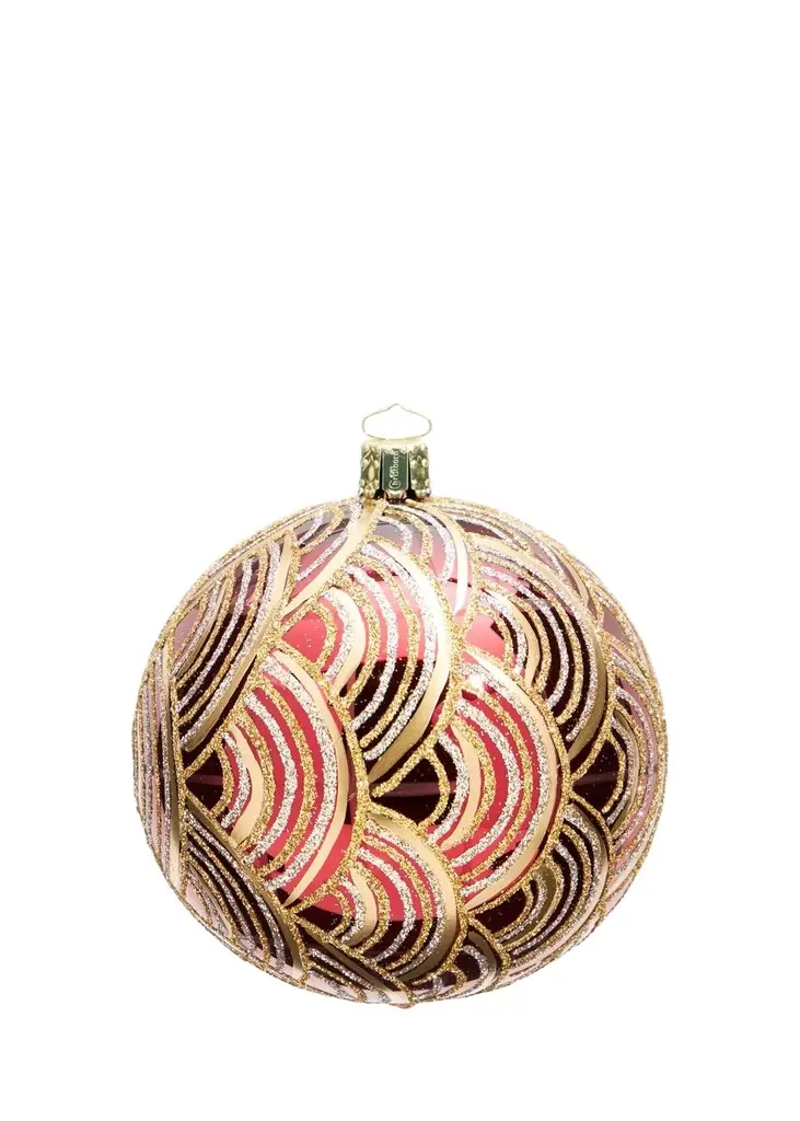 Bergdorf Goodman Art Deco Glitter Ball Ornament