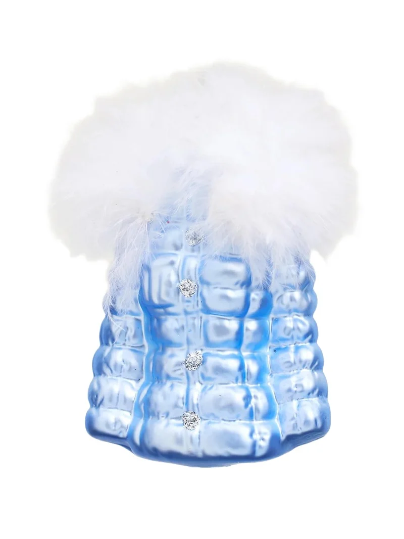 Bergdorf Goodman Winter Jacket Glass Ornament