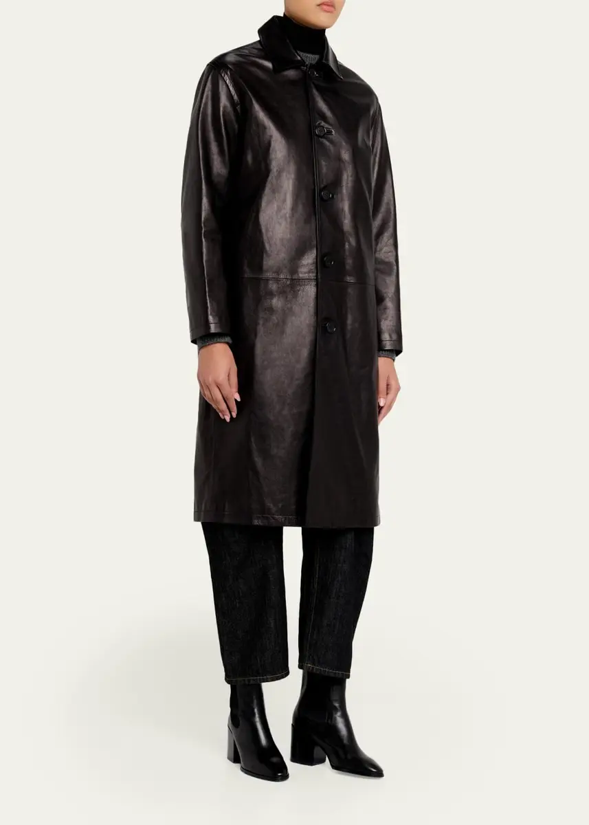 Nili Lotan Abel Leather Coat | Thumbnail 4 Nili Lotan Abel Leather Coat | Thumbnail 4