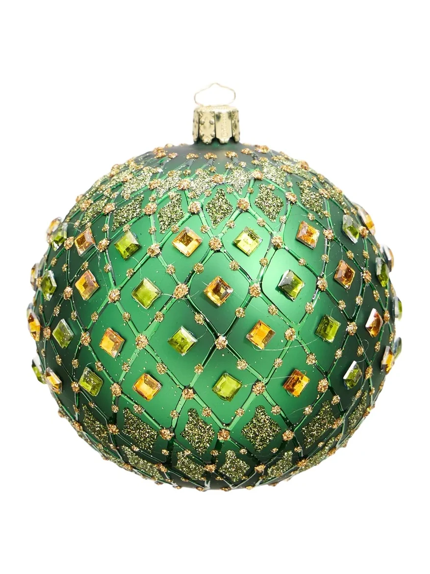 Bergdorf Goodman Rhinestone-Embellished Glass Ornament
