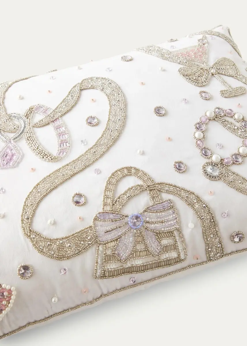 Kim Seybert Fashion Frenzy Embellished Pillow | Thumbnail 2