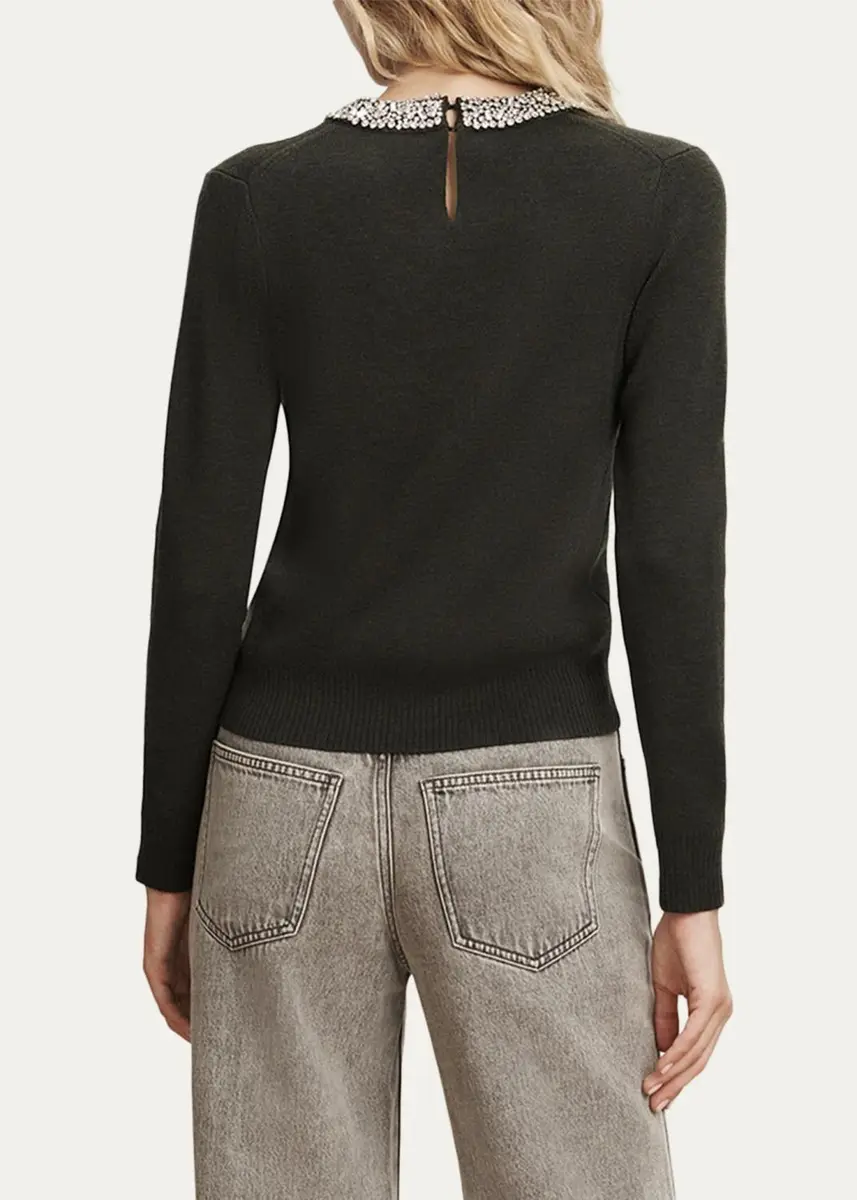 Veronica Beard Daro Embellished Wool Sweater | Thumbnail 3 Veronica Beard Daro Embellished Wool Sweater | Thumbnail 3