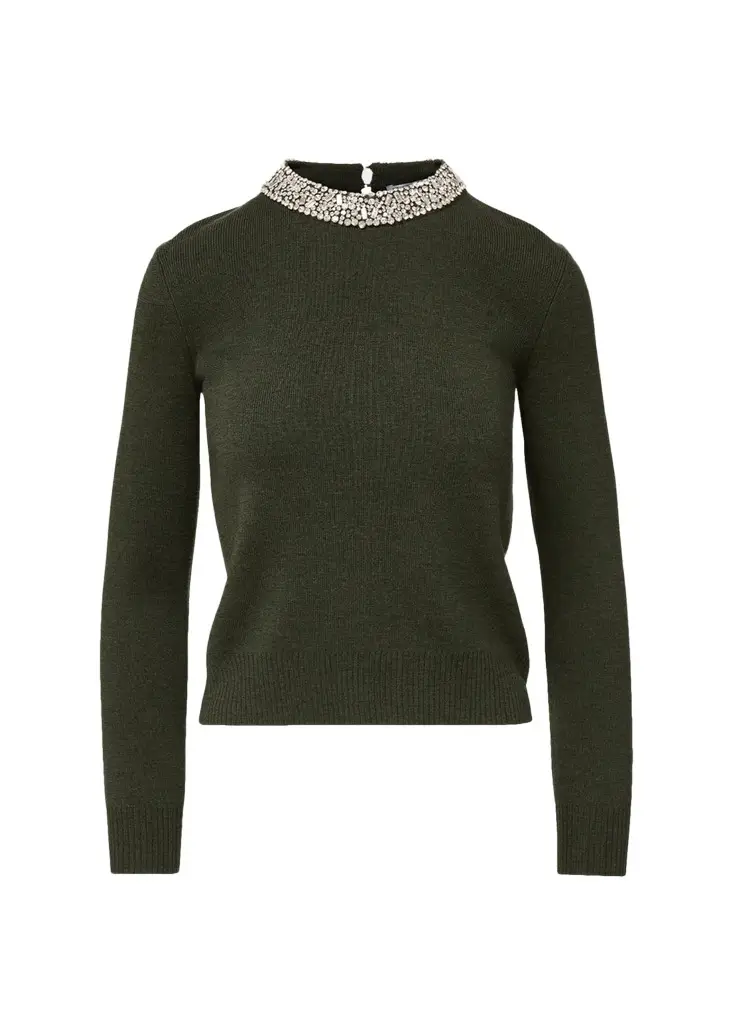 Daro Embellished Wool Sweater
