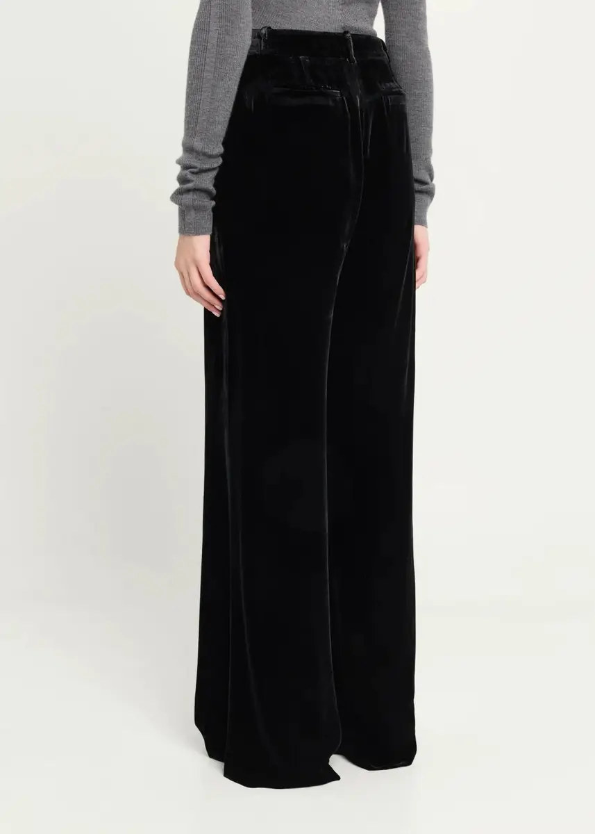 L'Agence Pilar Velvet Wide-Leg Pants | Thumbnail 3 L'Agence Pilar Velvet Wide-Leg Pants | Thumbnail 3