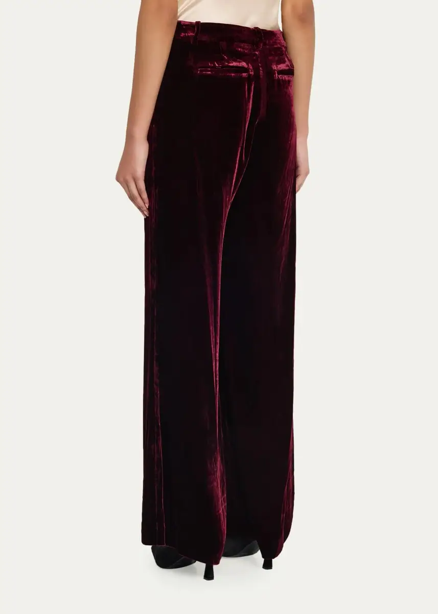 L'Agence Pilar Velvet Wide-Leg Pants | Thumbnail 7 L'Agence Pilar Velvet Wide-Leg Pants | Thumbnail 7