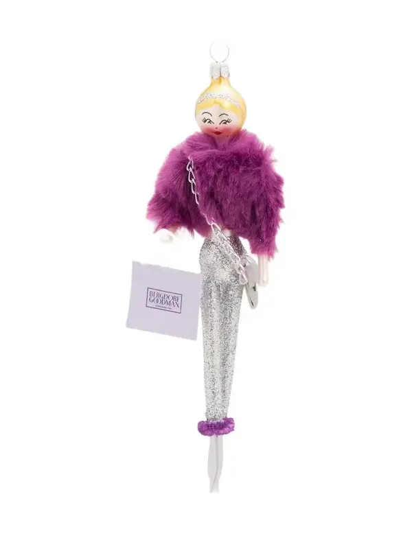 De Carlini Bergdorf Goodman Shopper Glass Ornament
