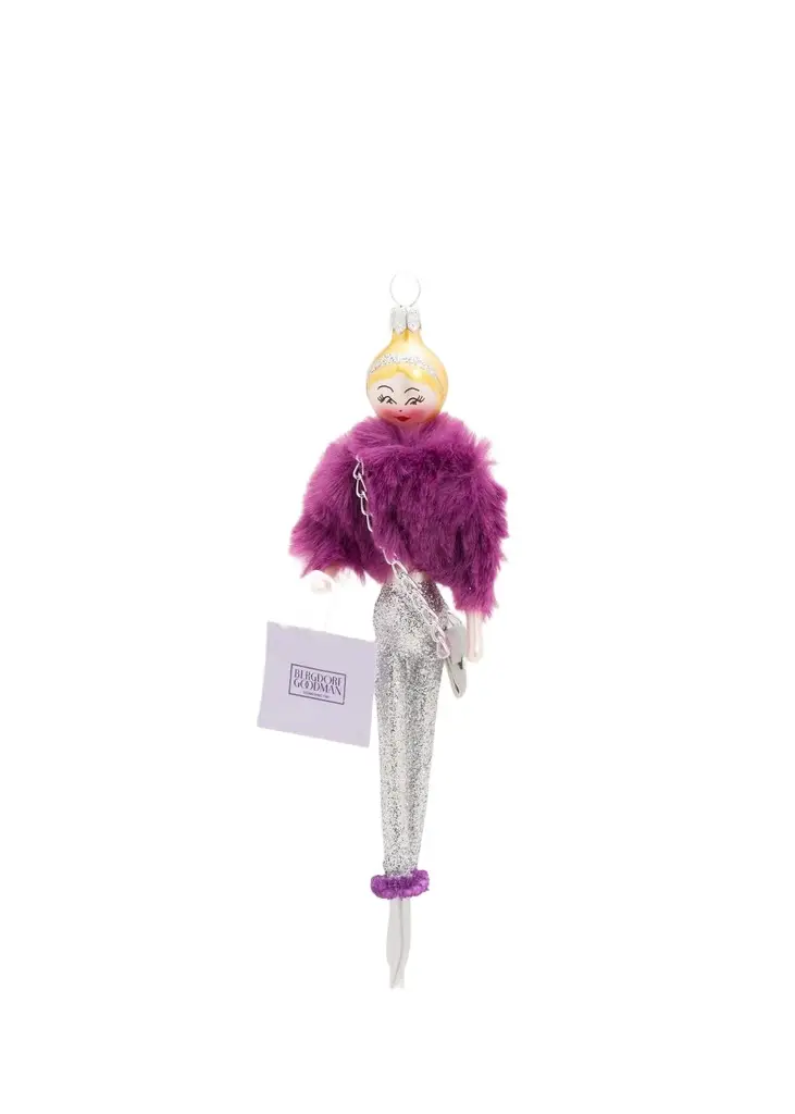 Bergdorf Goodman Shopper Glass Ornament Bergdorf Goodman Shopper Glass Ornament