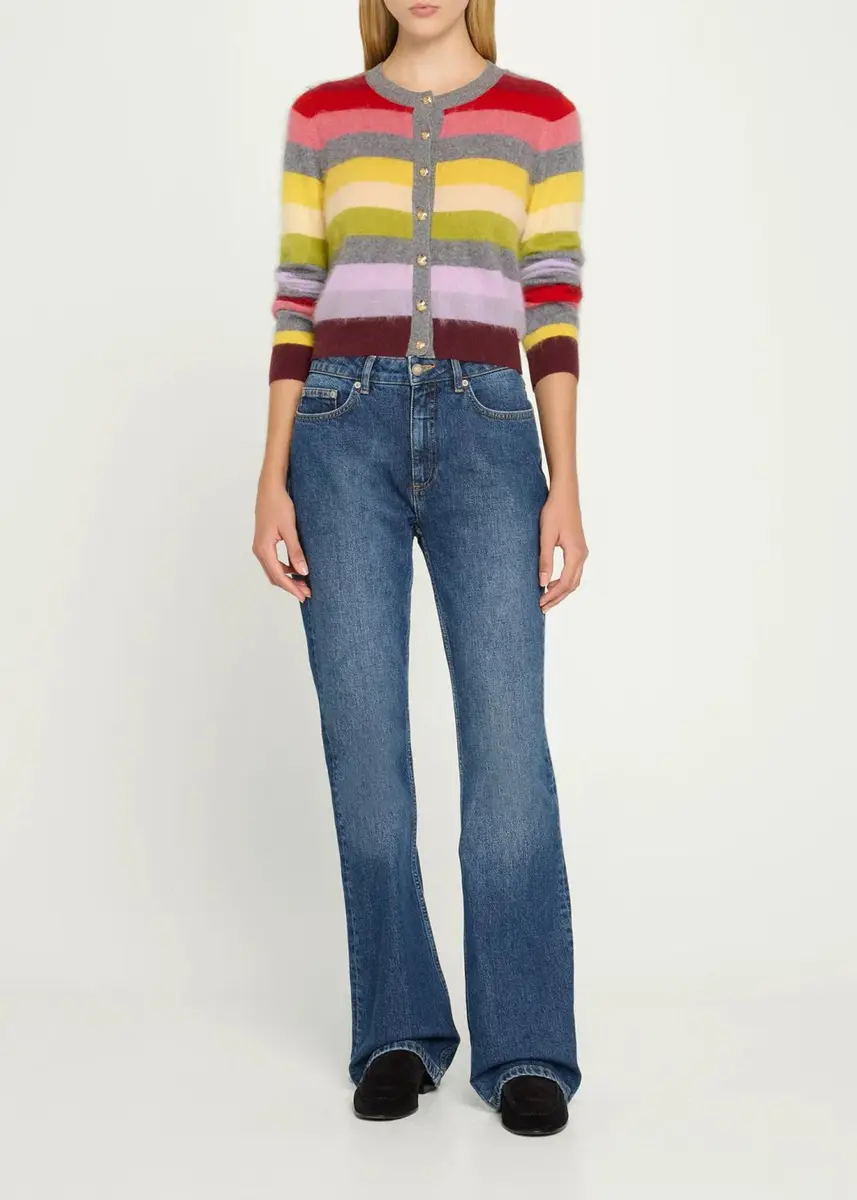 Cinq à Sept Cyndi Multicolor Striped Cardigan | Thumbnail 2