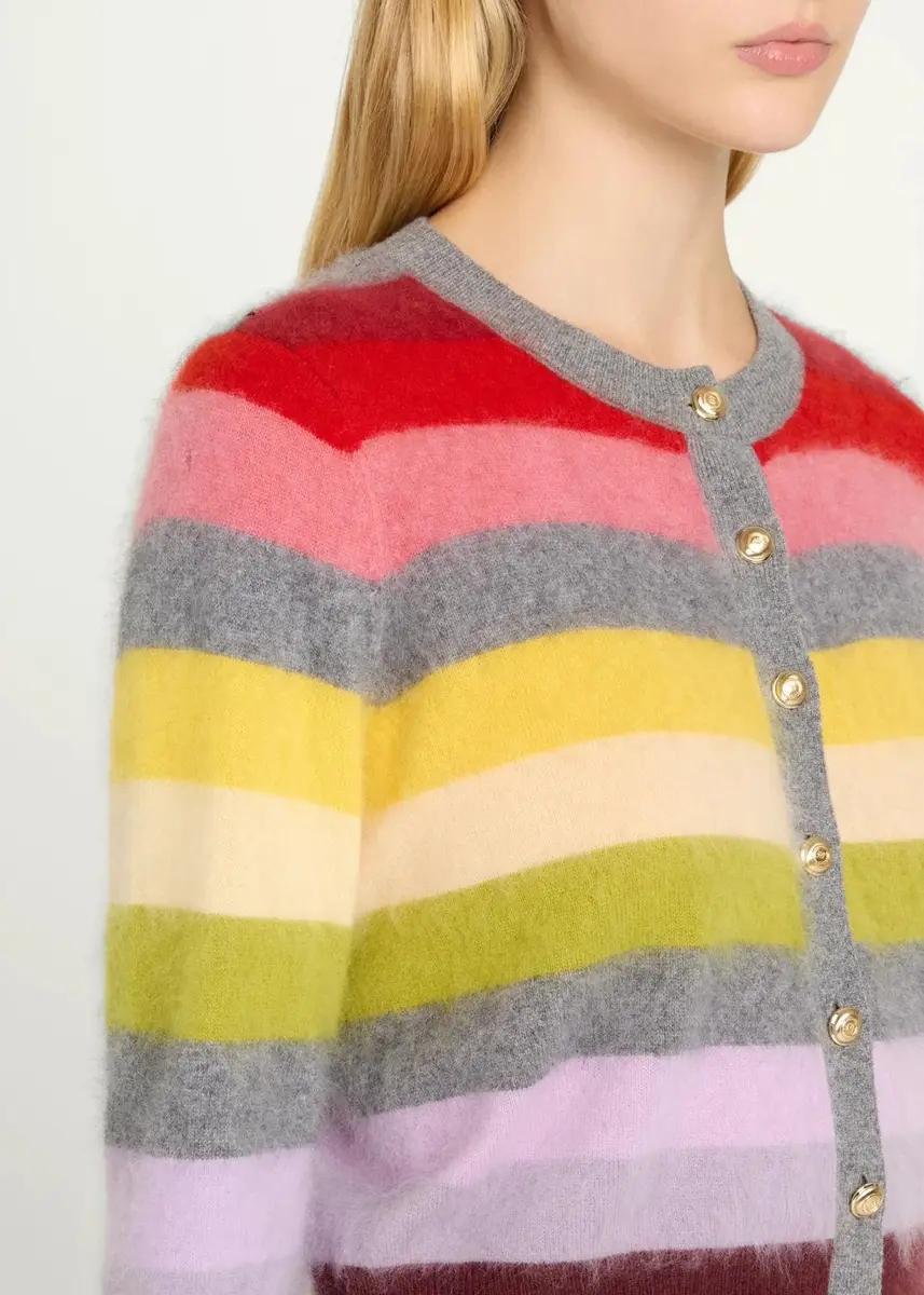 Cinq à Sept Cyndi Multicolor Striped Cardigan | Thumbnail 5