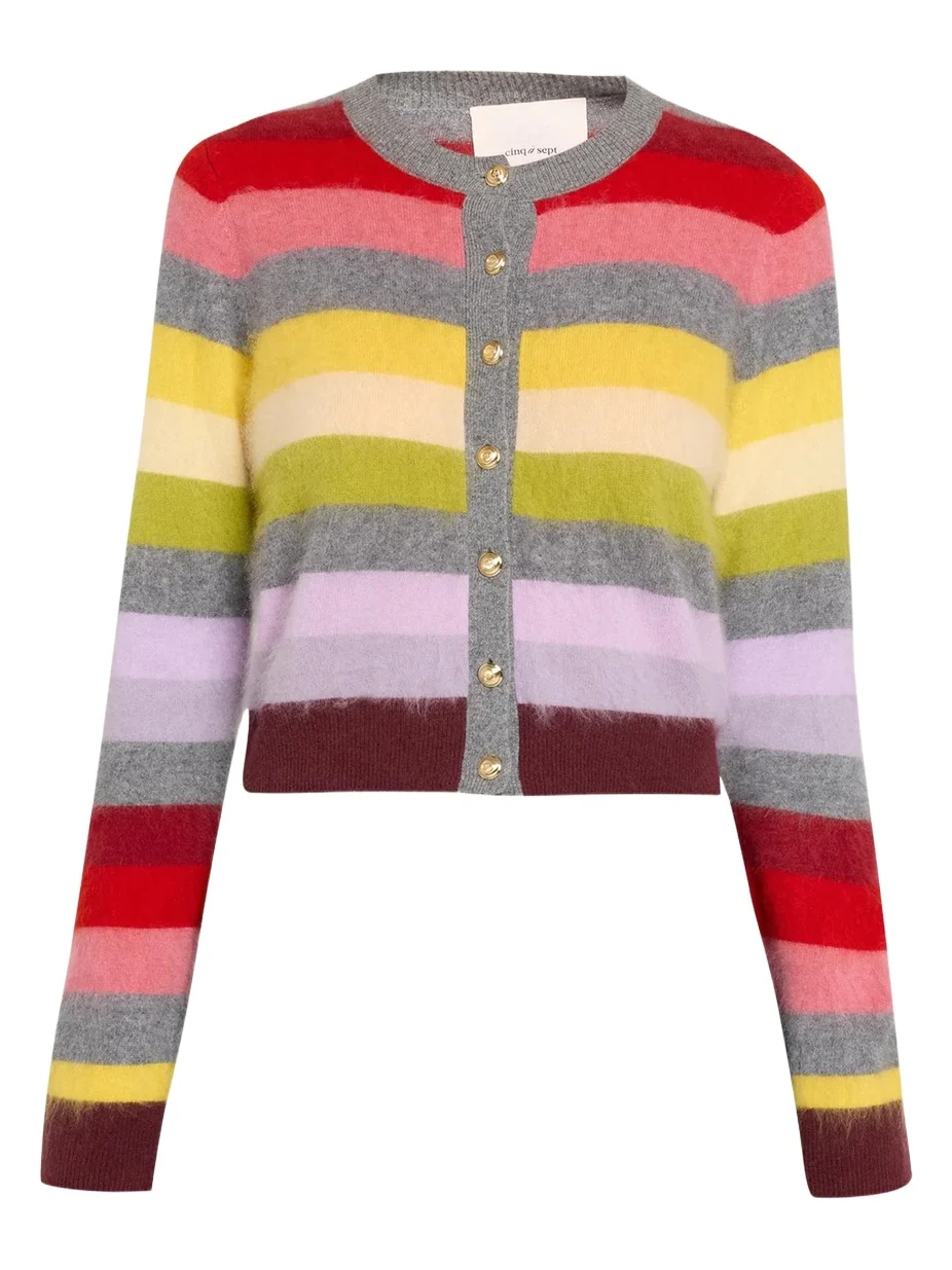 Cyndi Multicolor Striped Cardigan Cyndi Multicolor Striped Cardigan