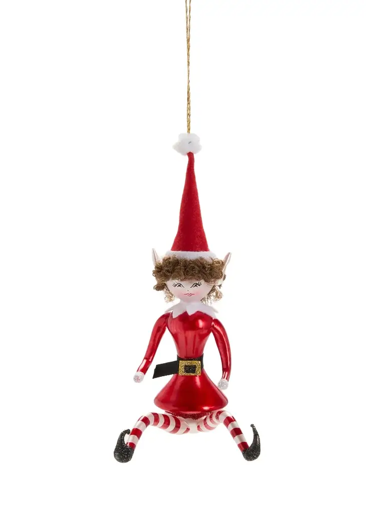 Sitting Elf Christmas Ornament Sitting Elf Christmas Ornament