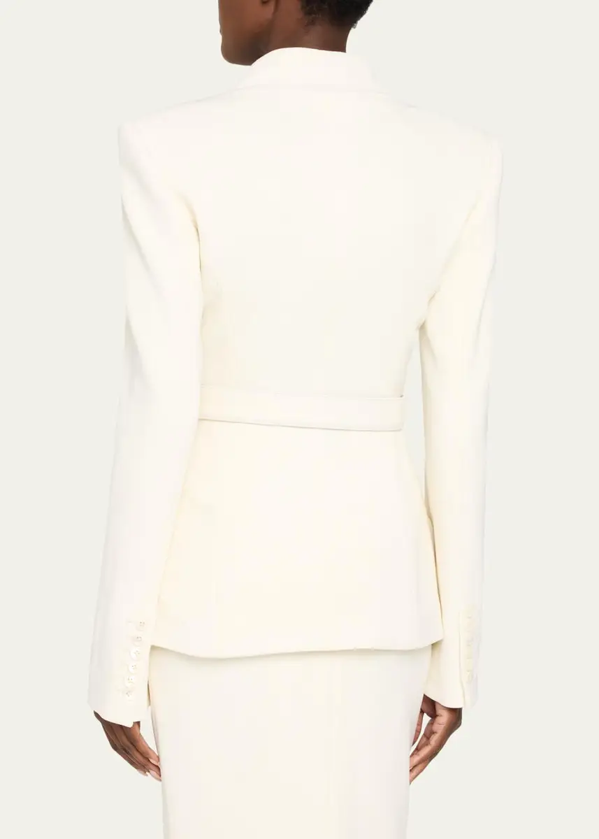 Sergio Hudson Collarless Slim Tailored Wool-Blend Jacket | Thumbnail 7 Sergio Hudson Collarless Slim Tailored Wool-Blend Jacket | Thumbnail 7
