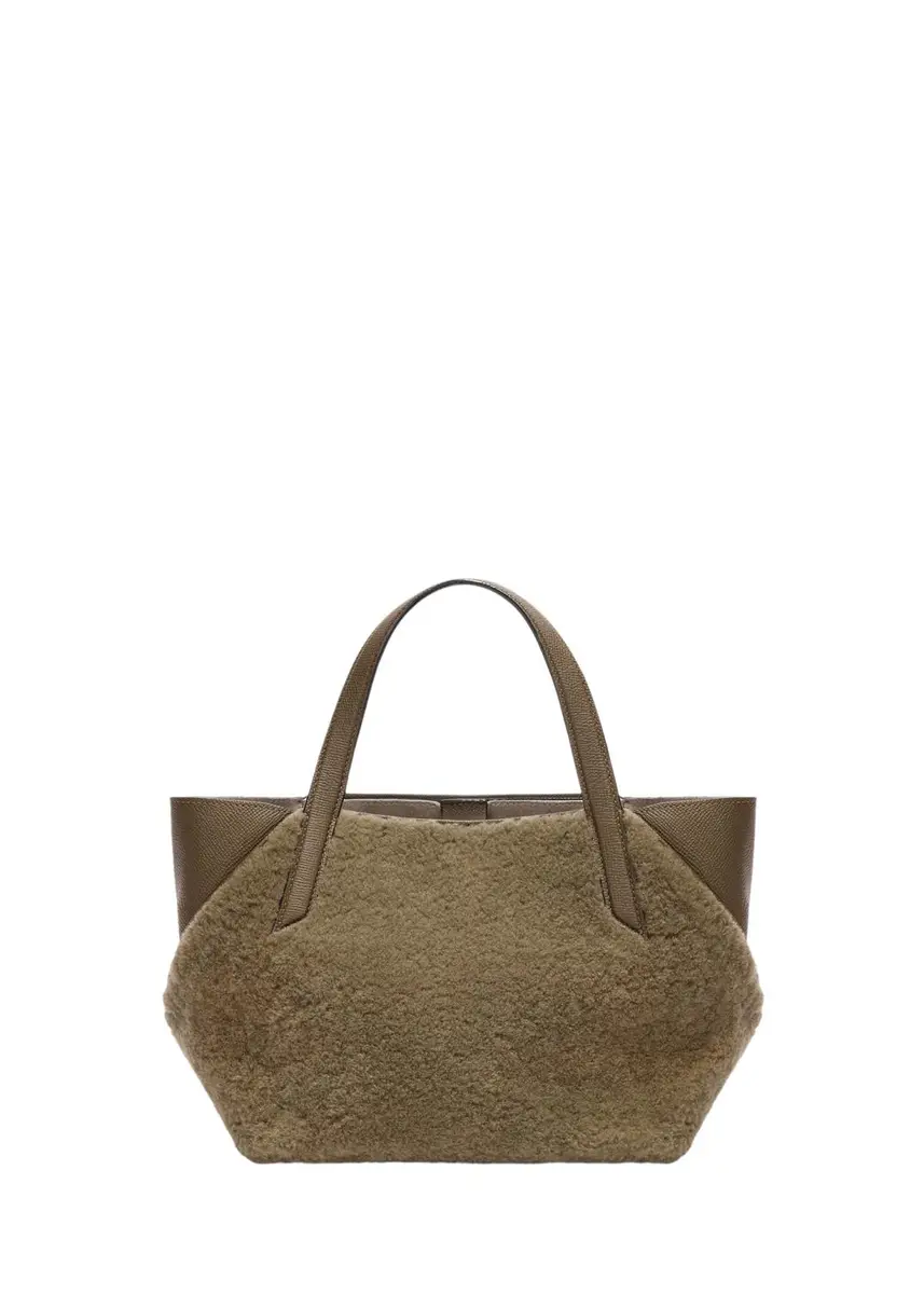 Valextra Gio Small Leather & Shearling Tote Bag | Thumbnail 5 Valextra Gio Small Leather & Shearling Tote Bag | Thumbnail 5