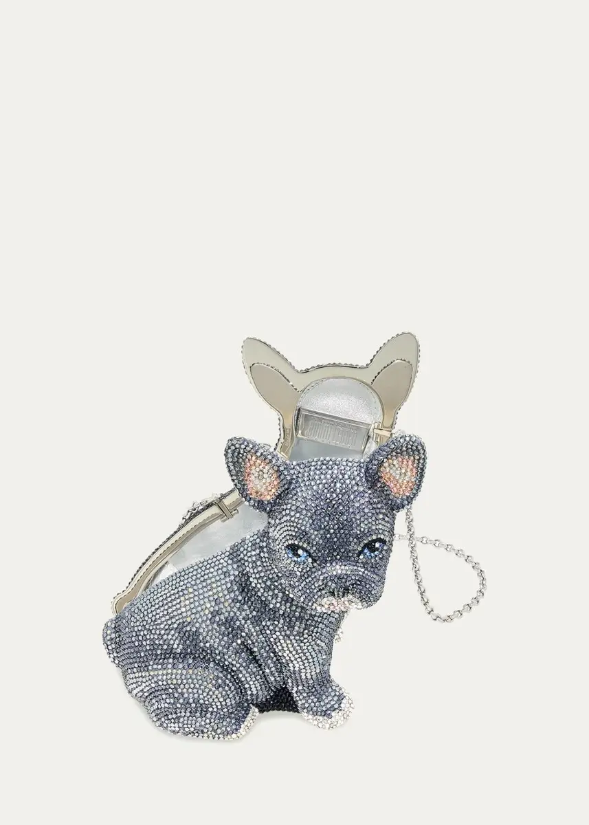 Judith Leiber Couture French Bulldog Louie Crystal Clutch Bag | Thumbnail 2
