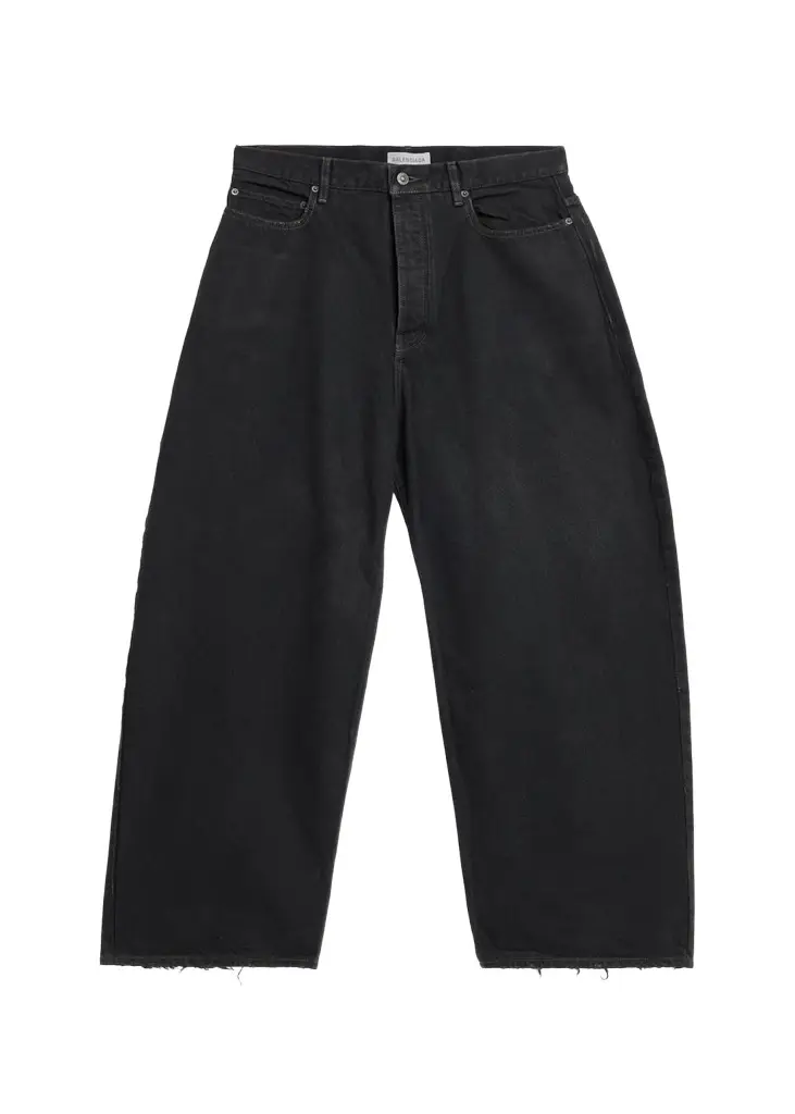 Balenciaga Men's Relaxed Curved Jeans