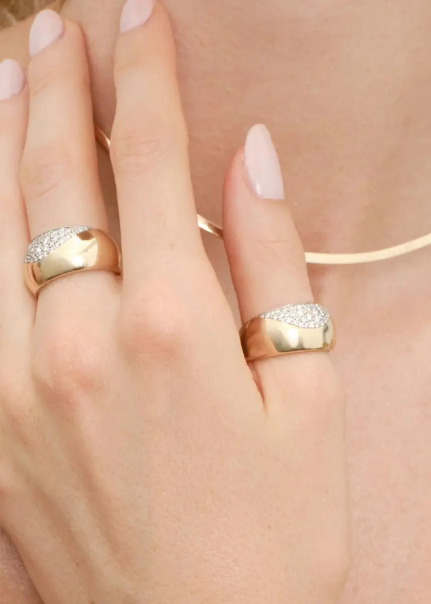 Lana 14K Wide Graduated Diamond Ring | Thumbnail 2