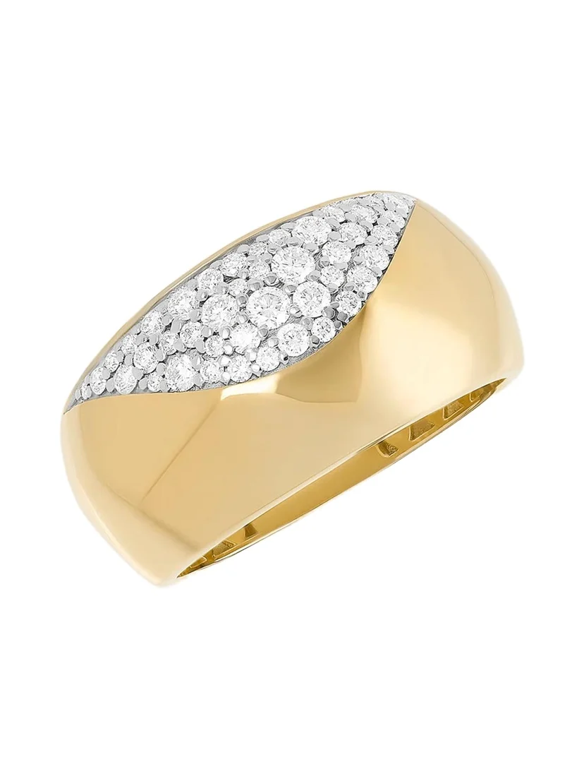 Lana 14K Wide Graduated Diamond Ring