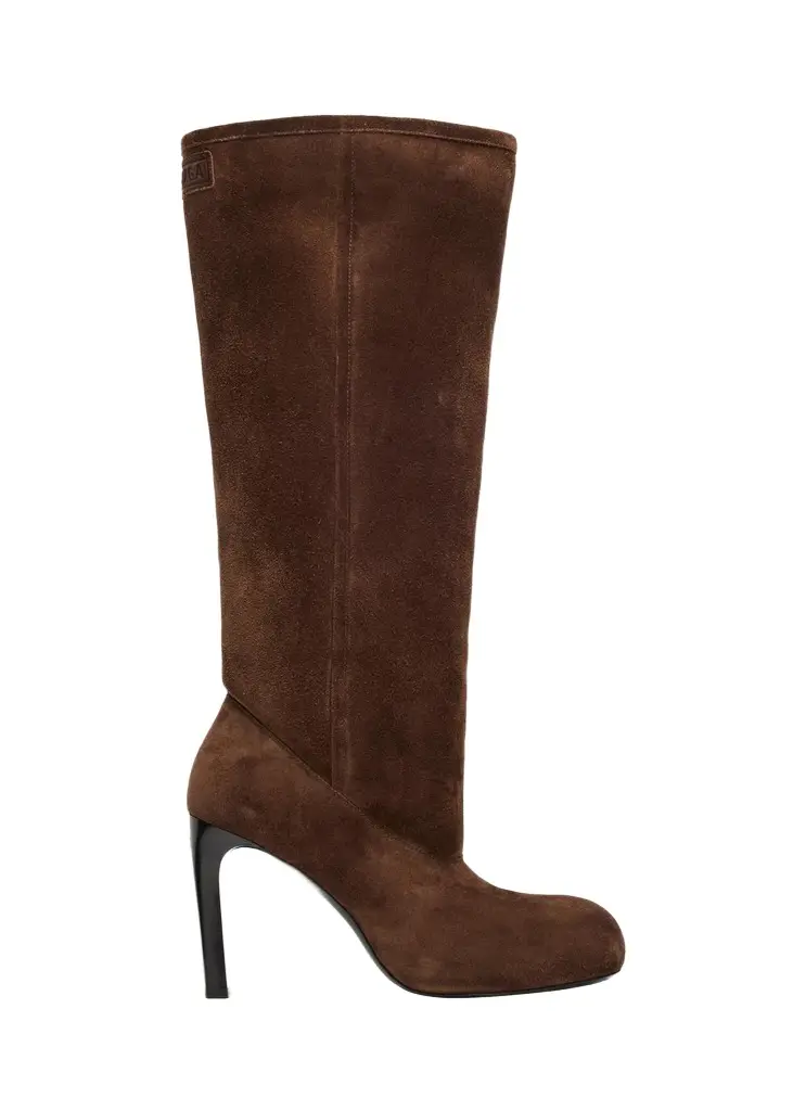 Balenciaga 100mm Fargo Suede Knee-High Boots