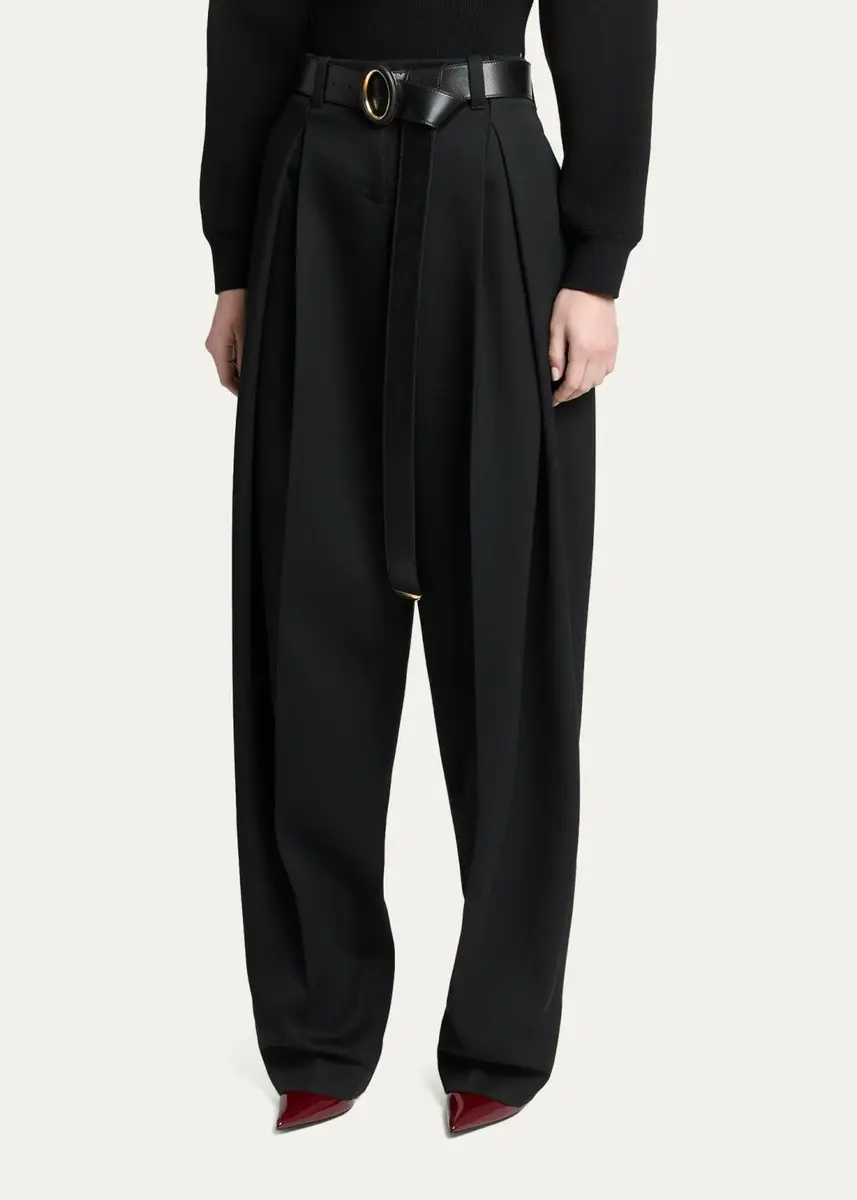 Givenchy Silk Pants with Inverted Pleats | Thumbnail 4 Givenchy Silk Pants with Inverted Pleats | Thumbnail 4