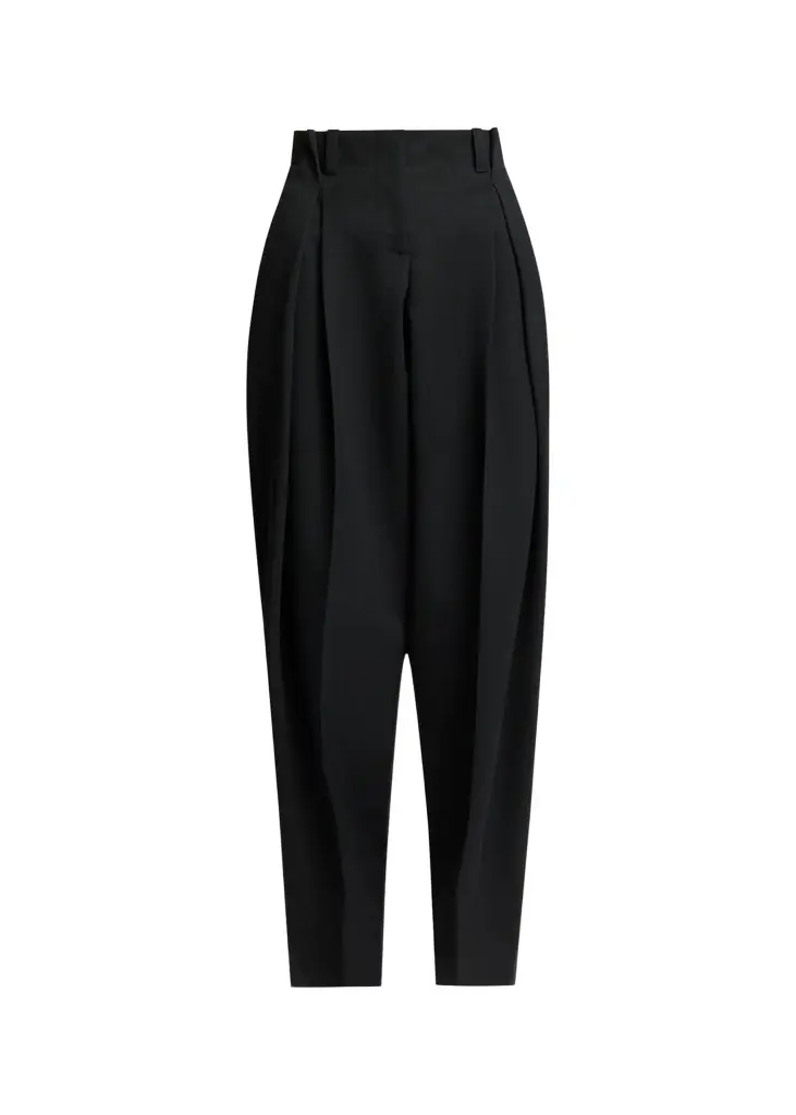 Silk Pants with Inverted Pleats Silk Pants with Inverted Pleats