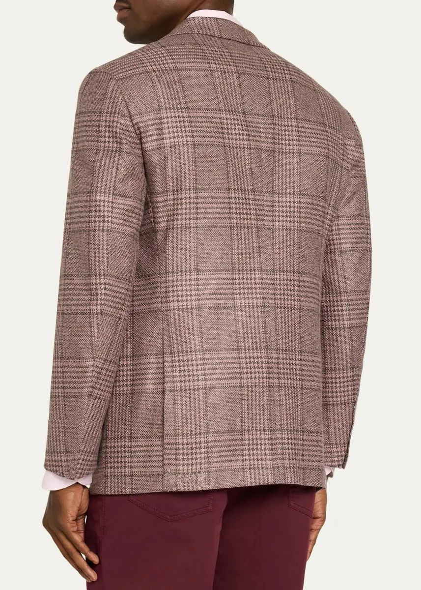 Cesare Attolini Men's Cashmere Plaid Sport Coat | Thumbnail 3 Cesare Attolini Men's Cashmere Plaid Sport Coat | Thumbnail 3
