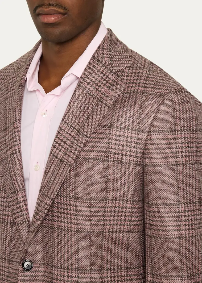 Cesare Attolini Men's Cashmere Plaid Sport Coat | Thumbnail 5 Cesare Attolini Men's Cashmere Plaid Sport Coat | Thumbnail 5