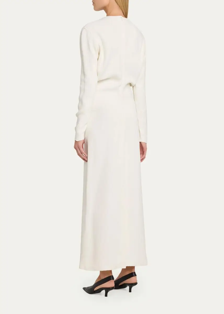 TOTEME Long-Sleeve Slouchy Maxi Dress | Thumbnail 3 TOTEME Long-Sleeve Slouchy Maxi Dress | Thumbnail 3