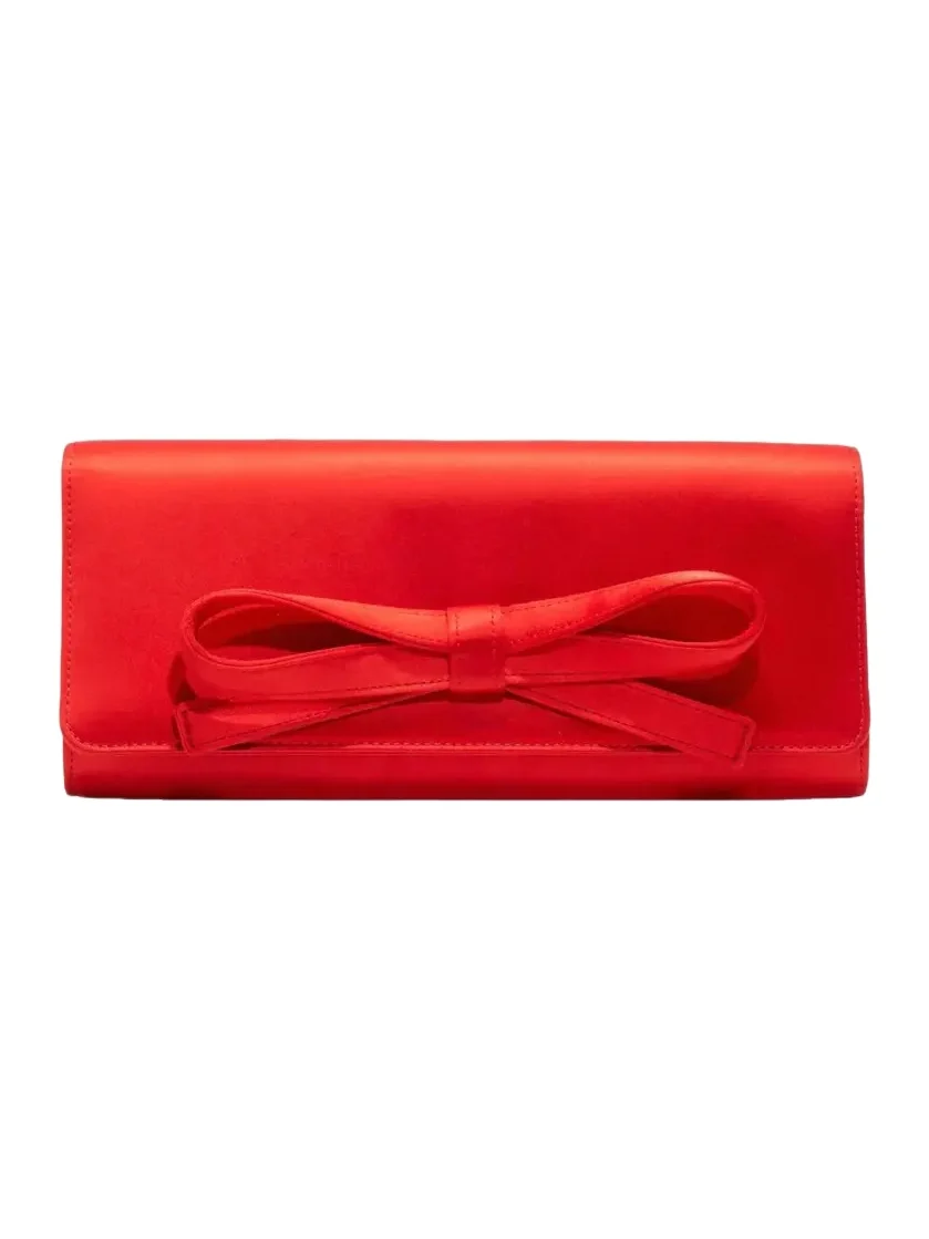Margaret Bow-Front Satin Clutch Bag Margaret Bow-Front Satin Clutch Bag