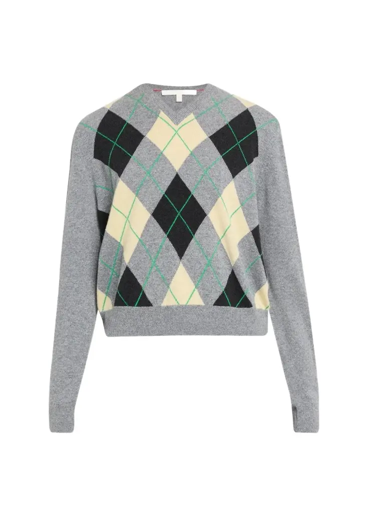 RÙADH The Academy Argyle Cashmere Crewneck Sweater