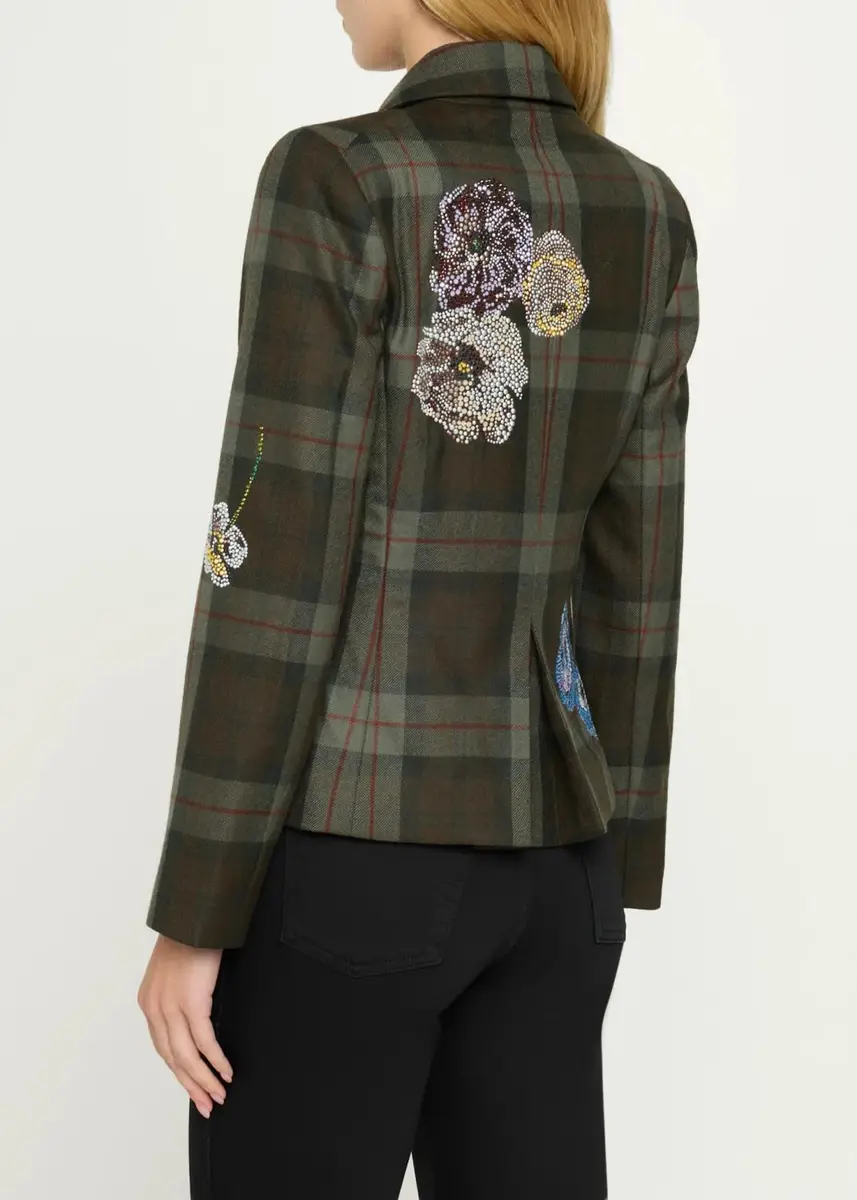 Libertine Scottish Rose Diamante Single-Breasted Classic Jacket | Thumbnail 3 Libertine Scottish Rose Diamante Single-Breasted Classic Jacket | Thumbnail 3