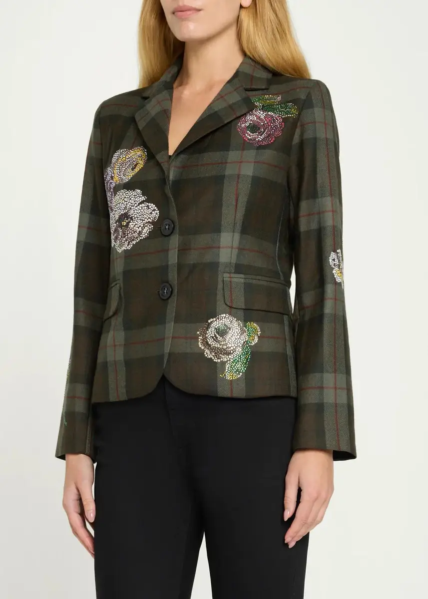 Libertine Scottish Rose Diamante Single-Breasted Classic Jacket | Thumbnail 4 Libertine Scottish Rose Diamante Single-Breasted Classic Jacket | Thumbnail 4