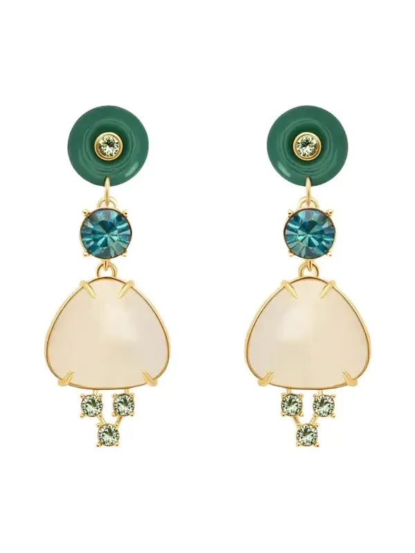 Cabochon Drop Crystal Earrings Cabochon Drop Crystal Earrings