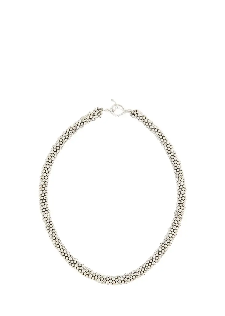 Meredith Frederick Irina Faceted Sterling Silver Bead Necklace
