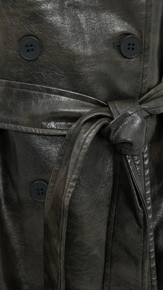 LIONESS Off Duty Faux Leather Coat | Thumbnail 6