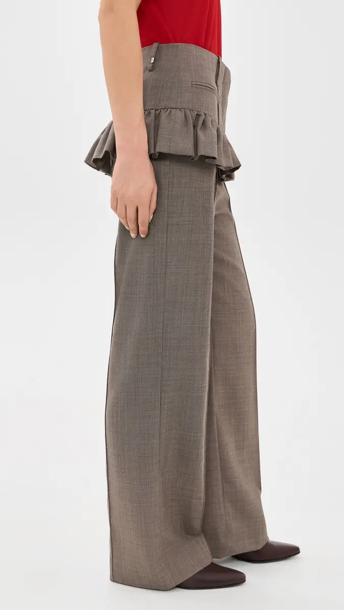 Ganni Wool Blend Melange Suiting Skirt Pants | Thumbnail 4 Ganni Wool Blend Melange Suiting Skirt Pants | Thumbnail 4