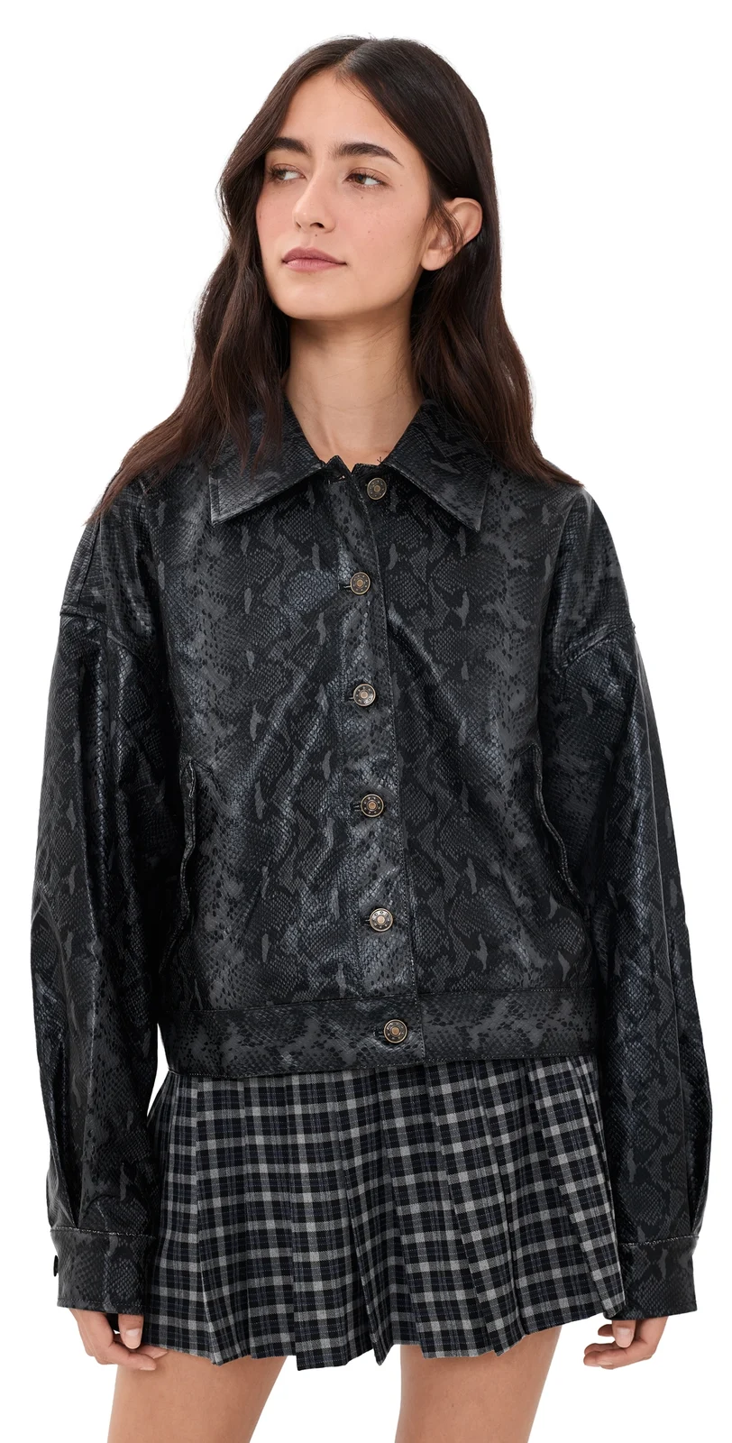 Angel Faux Leather Jacket