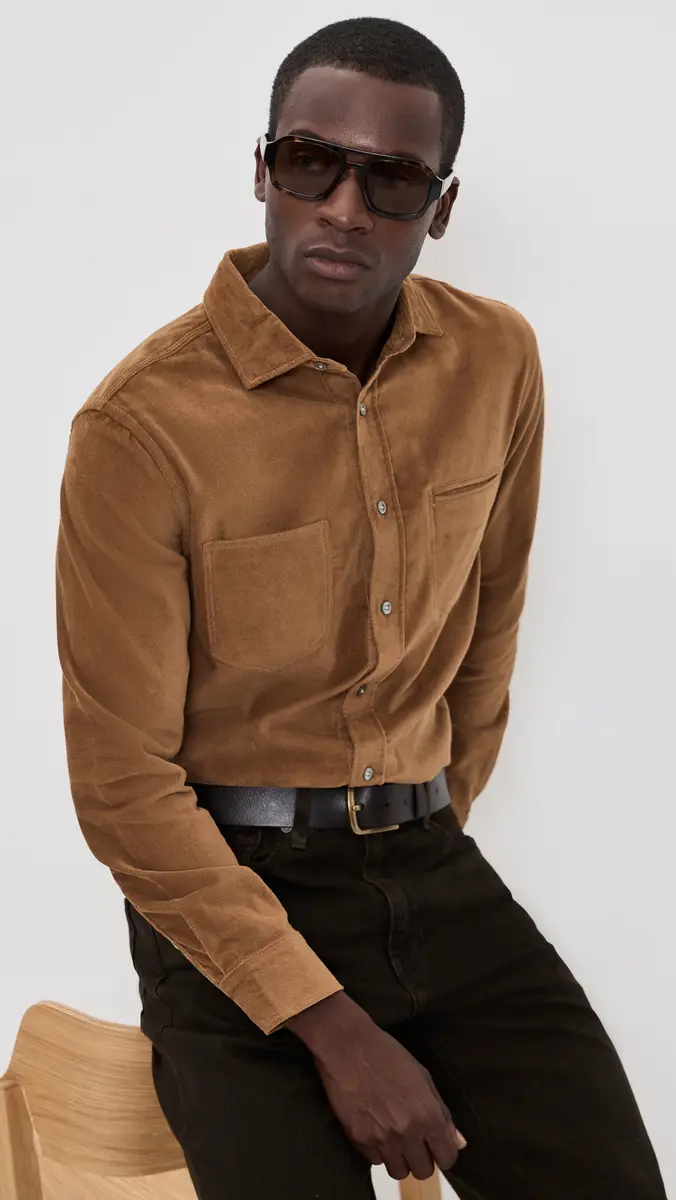 Billy Reid Moleskin Corduroy Cochran Shirt | Thumbnail 3 Billy Reid Moleskin Corduroy Cochran Shirt | Thumbnail 3