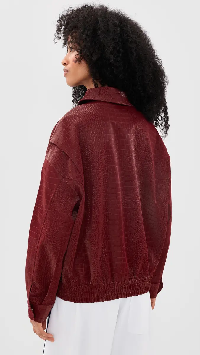 LIONESS Kenny Faux Leather Bomber Jacket | Thumbnail 3 LIONESS Kenny Faux Leather Bomber Jacket | Thumbnail 3