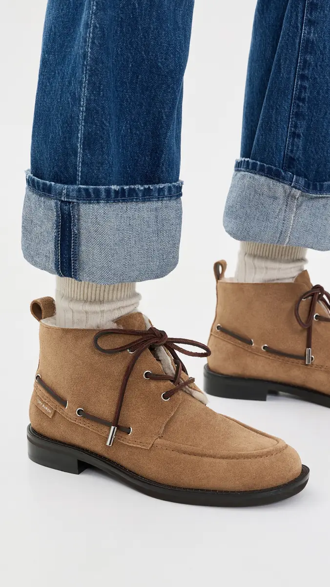 Tory Burch Duck Shearling Suede Ankle Boots | Thumbnail 3 Tory Burch Duck Shearling Suede Ankle Boots | Thumbnail 3