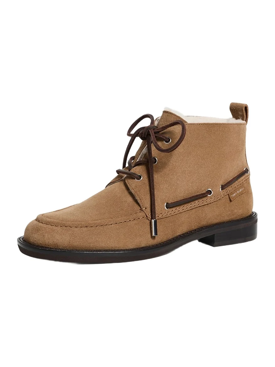 Duck Shearling Suede Ankle Boots Duck Shearling Suede Ankle Boots
