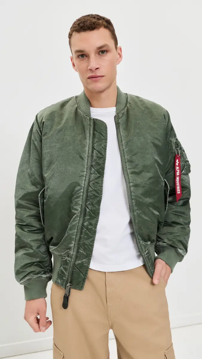 Alpha Industries MA-1 Battlewash Heritage Fit Bomber Jacket | Thumbnail 2 Alpha Industries MA-1 Battlewash Heritage Fit Bomber Jacket | Thumbnail 2