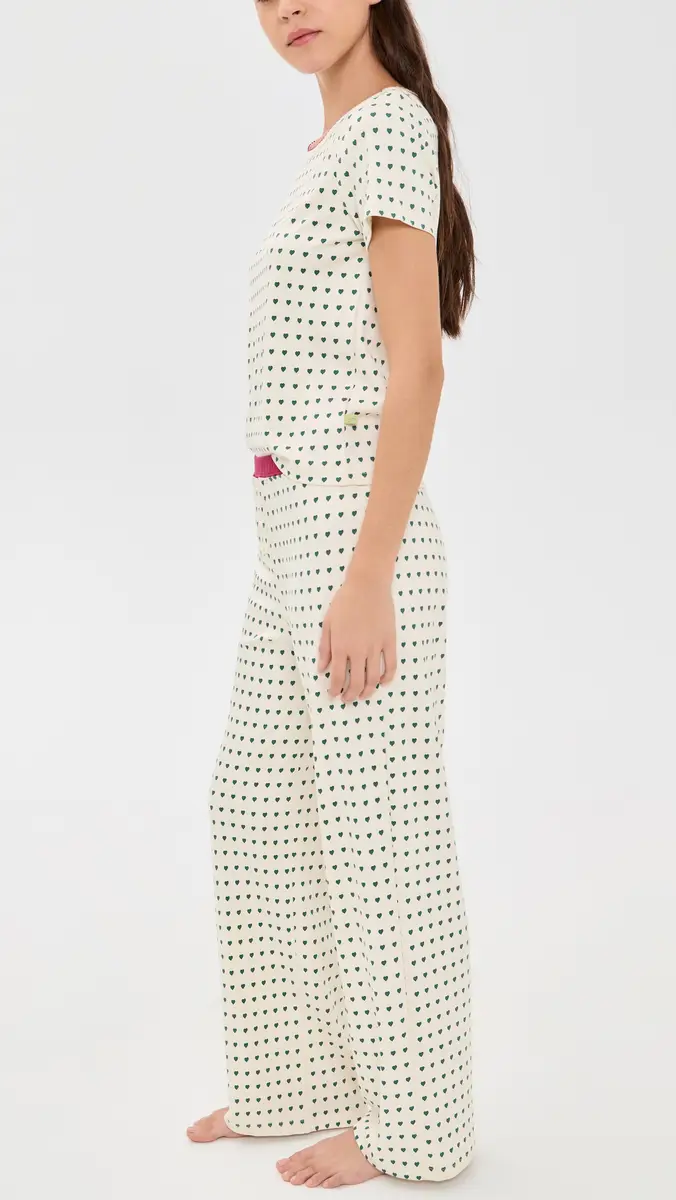Cozyland by Morgan Lane Floating Hearts Baby Jean Long Pajama Set | Thumbnail 4 Cozyland by Morgan Lane Floating Hearts Baby Jean Long Pajama Set | Thumbnail 4
