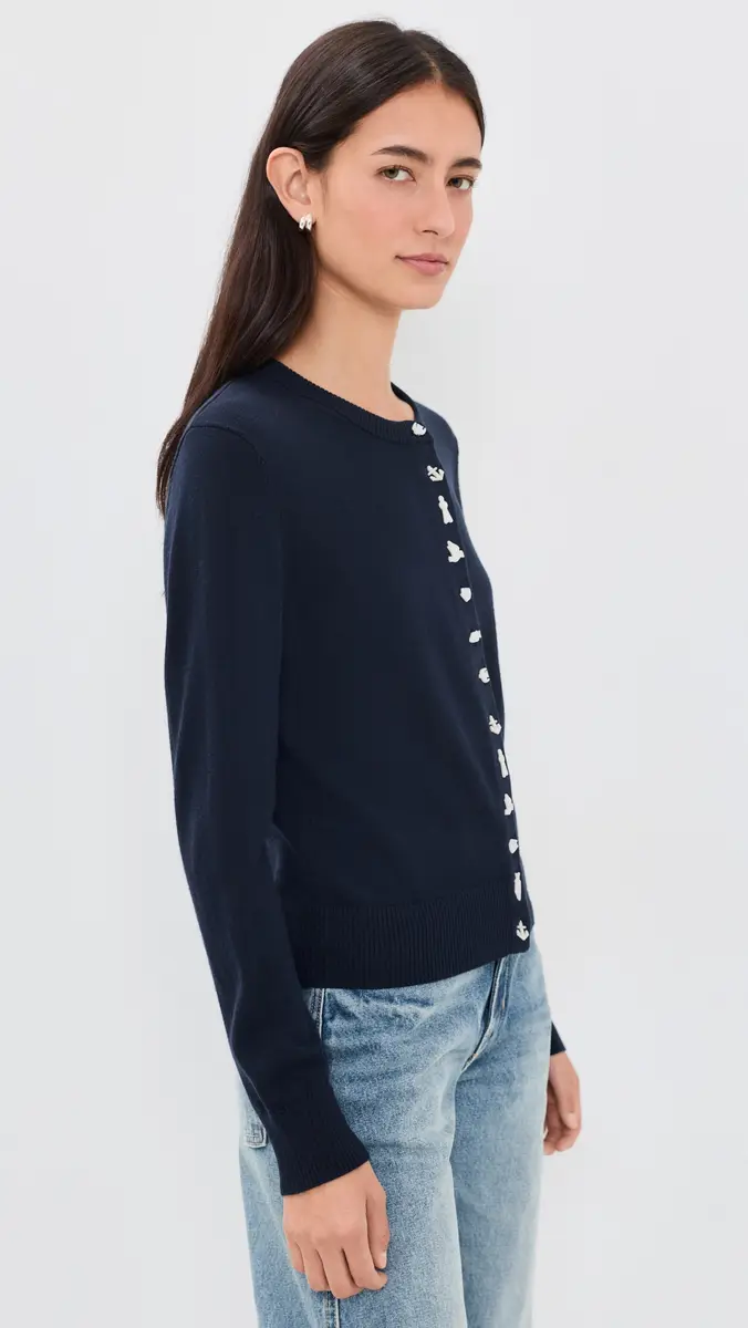 Sea Danielle Pearl Button Cardigan | Thumbnail 4 Sea Danielle Pearl Button Cardigan | Thumbnail 4